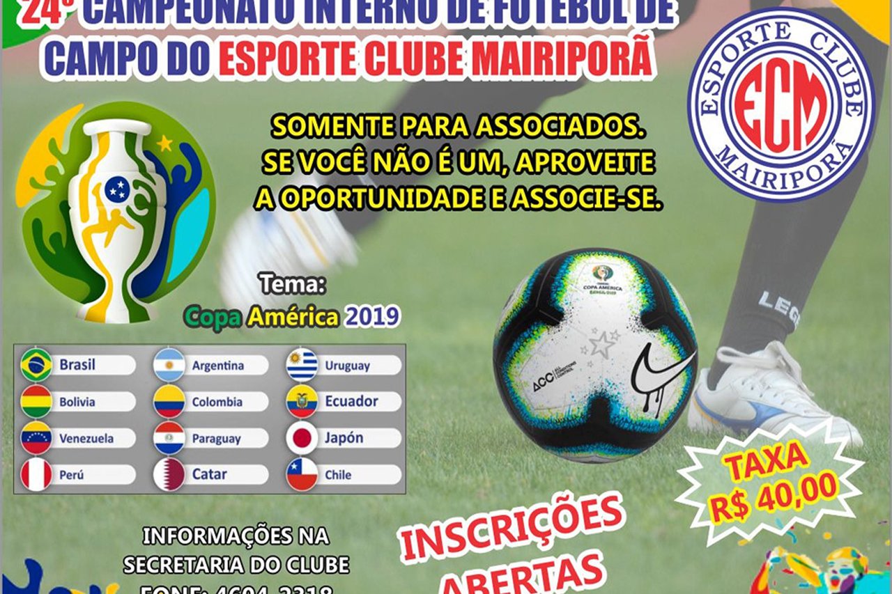 24º Campeonato Interno de Futebol de Campo - Inscrições Abertas